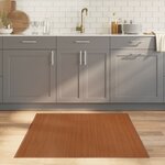 vidaXL Tapis carré marron 100x100 cm bambou
