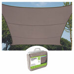 Perel Voile d'ombrage  hydrofuge  5 x 5 m  160 g/m²  polyester  carré  taupe