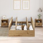 Cadre de lit de rangement vidaXL Artisan Chêne 120x200 cm