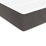 vidaXL Sommier à lattes de lit et matelas Gris foncé 90x200 cm Velours