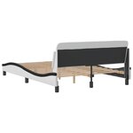 vidaXL Cadre de lit sans matelas blanc et noir 140x200 cm similicuir