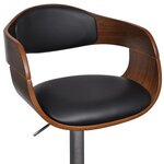 vidaXL Tabourets de bar lot de 2 bois courbé et similicuir