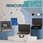 ACROPAQ Caisse monnaie Professionnelle 30x25x9cm- Coffret Monnaie Acier- Monnayeur  2 clés  Compartiments à monnaie- Poignée Robuste