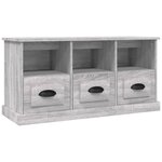 vidaXL Meuble TV sonoma gris 100x35x50 cm bois d'ingénierie