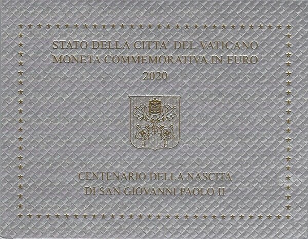 Monnaie 2 euros vatican 2020 jean paul ii en coffret bu