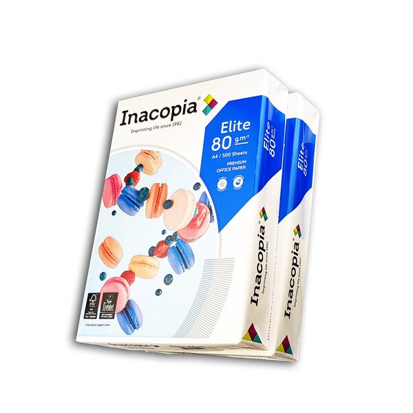 Lot de 2 ramettes de 500 feuilles a4 papier blanc 80g/m²