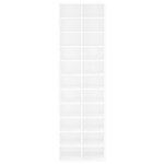 vidaXL Armoire à chaussures Blanc 54x34x183 cm Bois d'ingénierie
