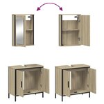 vidaXL Ensemble de meubles de salle de bain 2 Pièces chêne sonoma