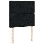 vidaXL Sommier à lattes de lit et matelas Noir 80x200 cm Tissu