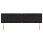 Headboard vidaXL avec boutons en cristal capitonnés en velours noir de 180 cm