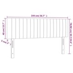 vidaXL Têtes de lit 2 Pièces Gris foncé 72x5x78/88 cm Velours