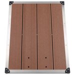 vidaXL Receveur de douche extérieur WPC Inox 80x62 cm Marron
