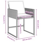 vidaXL Ensemble de salle à manger de jardin 5 pièces avec coussins en rattan poly gris clair