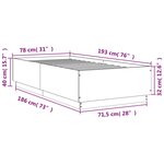vidaXL Cadre de lit avec LED sans matelas chêne sonoma 75x190 cm