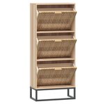 vidaXL Armoire à chaussures 52x25x120 cm bois d'ingénierie