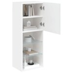vidaXL Meuble TV avec lumières LED blanc 40 5x30x102 cm