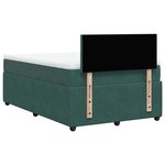vidaXL Sommier à lattes de lit avec matelas vert foncé 120x190 cm