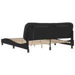 vidaXL Cadre de lit avec LED sans matelas noir 180x200 cm