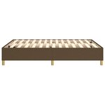 vidaXL Cadre de lit sans matelas marron foncé 140x190 cm tissu