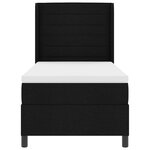Lit Box Springs vidaXL avec matelas et LED Noir 100x200 cm Tissu