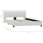 vidaXL Cadre de lit sans matelas blanc similicuir 120x200 cm
