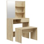 vidaXL Ensemble de coiffeuse Chêne Sonoma 74 5x40x141 cm