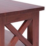 vidaXL Meuble TV Marron 115x30x40 cm Bois d'acajou massif