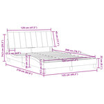 vidaXL Cadre de lit sans matelas rose 120x200 cm velours