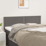 vidaXL Têtes de lit 2 Pièces Gris 72x5x78/88 cm Similicuir