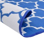 vidaXL Tapis d'extérieur bleu Ø200 cm PP