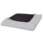 vidaXL Couvre-lit à double face matelassé Beige/Marron 230x260 cm