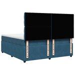 vidaXL Sommier à lattes de lit et matelas bleu 180x200 cm velours