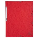 Lot De 3 Chemises À Élastiques 3 Rabats Carte Lustrée 400g/m2 - A4 - Soleil - X 17 - Exacompta