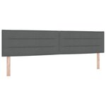 vidaXL Lit à Ressorts avec Matelas Gris Foncé 200x200 cm Tissu