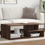 vidaXL Table basse chêne marron 102x55x35 cm bois d'ingénierie