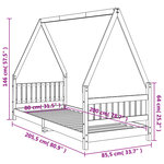 vidaXL Cadre de lit pour enfants blanc 80x200 cm bois de pin massif