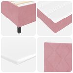 Lit Box Spring vidaXL avec Matelas Rose 120x200 cm Velours