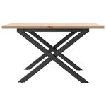 vidaXL Table basse cadre en X 60x60x40 cm bois de pin massif et fonte