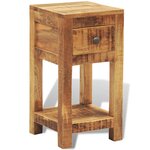 vidaXL Table de chevet avec 1 tiroir Bois massif de manguier