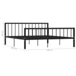 vidaXL Cadre de lit sans matelas noir métal 180x200 cm