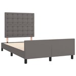 vidaXL Cadre de lit avec tête de lit gris 120x190 cm similicuir