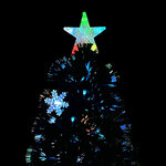 vidaXL Sapin de Noël et flocons de neige LED Noir 240 cm Fibre optique