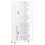 vidaXL Buffet haut Blanc 69 5x34x180 cm Bois d'ingénierie