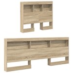 vidaXL Lit bibliothèque en chêne Sonoma 100x200 cm en bois reconstitué