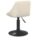 vidaXL Chaises pivotantes à manger lot de 6 crème velours