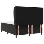 Lit à ressorts avec matelas vidaXL Noir 140x190 cm Velours