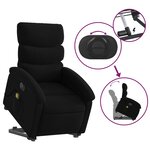 vidaXL Fauteuil inclinable de massage électrique Noir Tissu