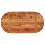 vidaXL Dessus de table 80x40x2 5 cm ovale bois massif d'acacia