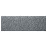 vidaXL Tapis d'escalier 15 Pièces Tissu aiguilleté 65x21x4 cm Gris clair
