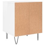 vidaXL Tables de chevet 2 Pièces blanc brillant 40x35x50 cm